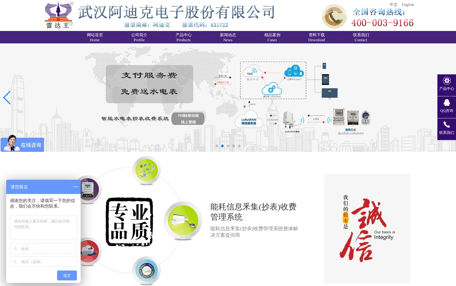 武汉阿迪克电子股份有限公司 页面快照